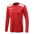 Sirius shirt longsleeve RED/WHT XL Teknisk langermet t-skjorte - Unisex