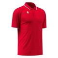 Aulos Polo RED/WHT XL Teknisk poloskjorte - Unisex